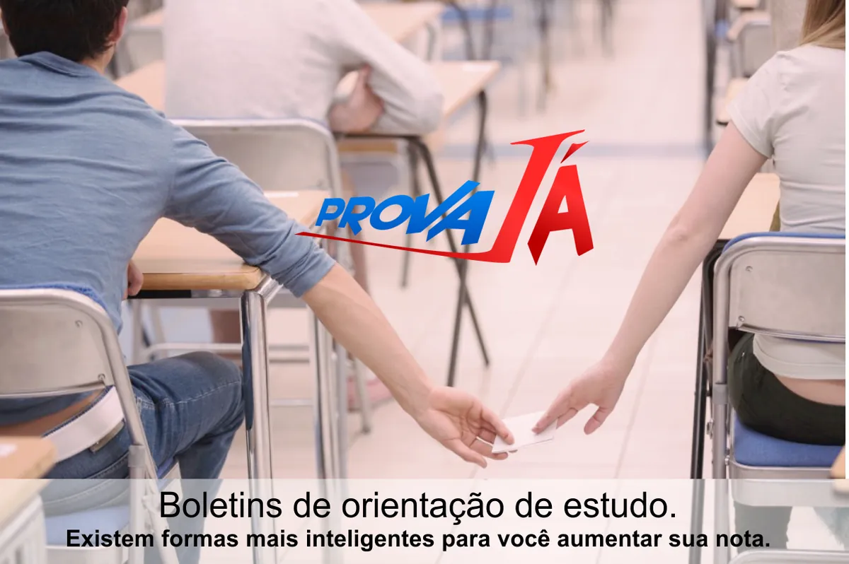 Dois alunos passando um bilhete de cola entre as carteiras